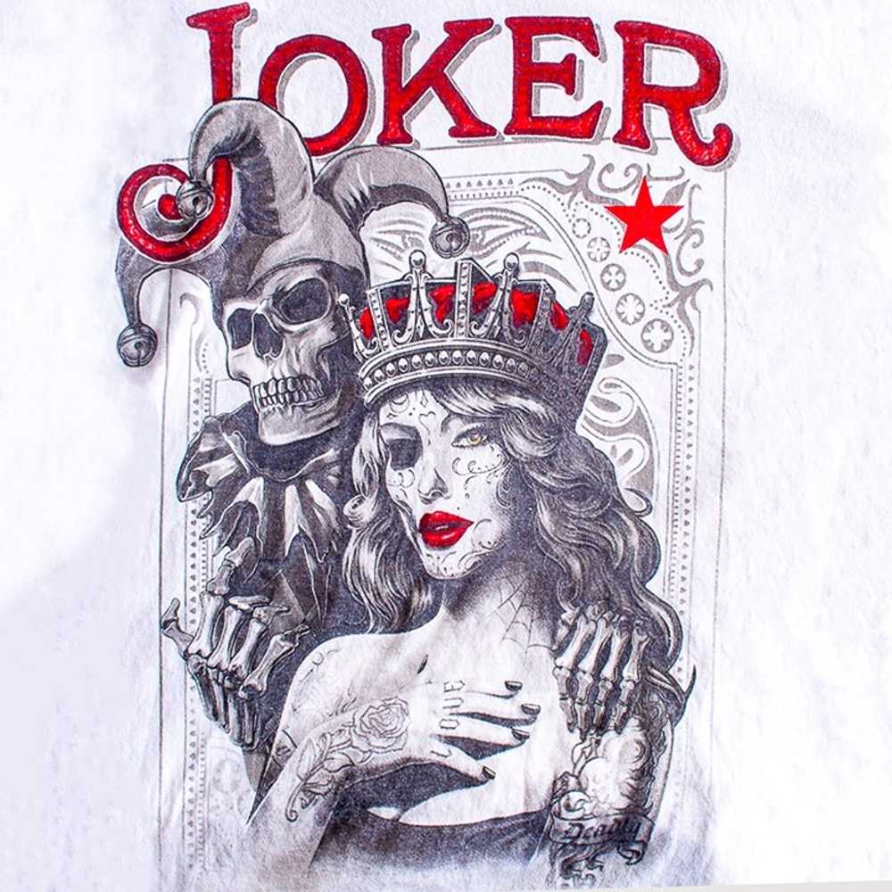 Joker And Queen Mens T-Shirt Size L DOM White - image 1