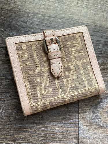 Fendi Fendi Zucca Monogram leather bifold wallet