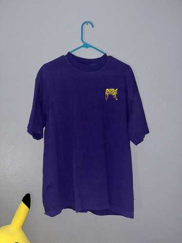 Revenge Revenge Embroidered T-Shirt Purple/Yellow 