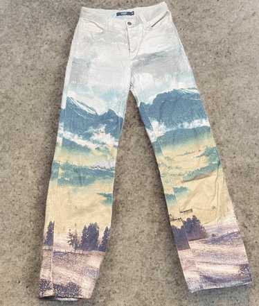 Sold Jaded London Mountain Landscape Print Jeans