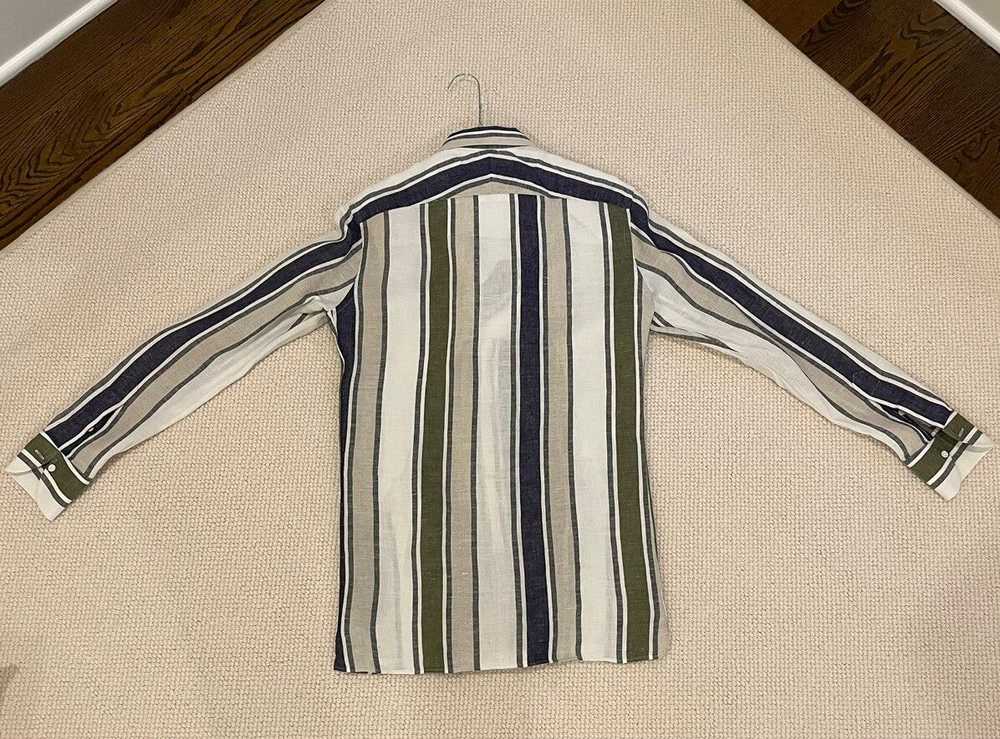 P. Johnson Linen Multi-Stripe Shirt - image 2