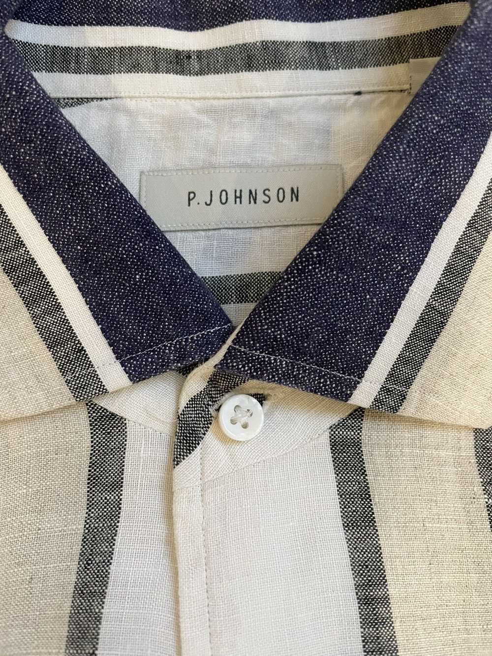 P. Johnson Linen Multi-Stripe Shirt - image 4