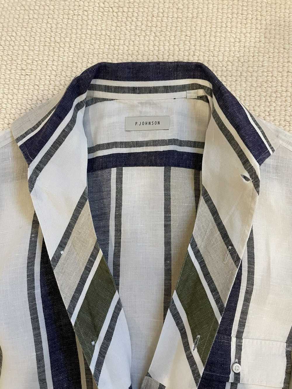 P. Johnson Linen Multi-Stripe Shirt - image 6