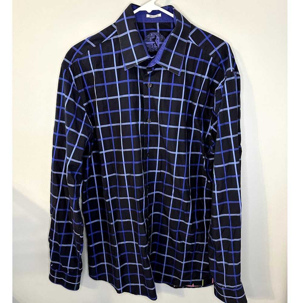 BUGATCHI Bugatchi Check Shaped Fit Button Down Sh… - image 1