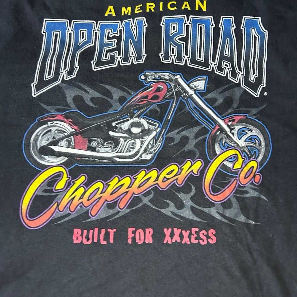Vintage cool biker chopper motorcycle shirt - image 2