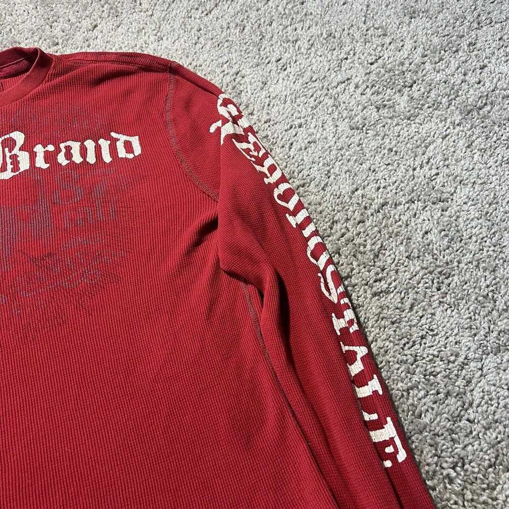 Y2K AEROPOSTALE Thermal Longsleeve T Shirt Red XL… - image 4