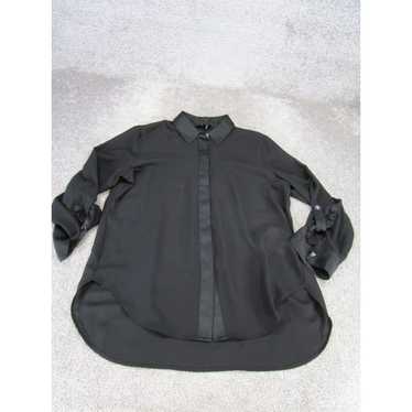 DKNY Dkny Shirt Womens Medium Button Up Black Lon… - image 1