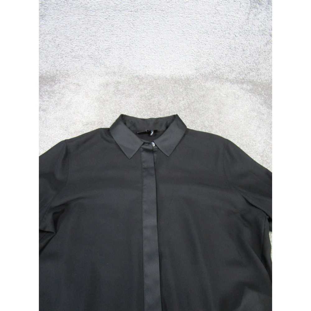 DKNY Dkny Shirt Womens Medium Button Up Black Lon… - image 2