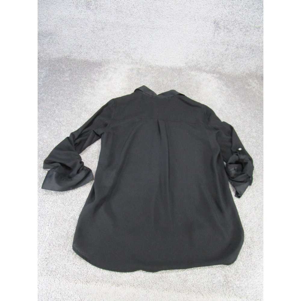 DKNY Dkny Shirt Womens Medium Button Up Black Lon… - image 3