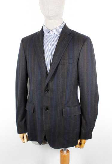 Etro × Luxury × Suit Etro Milano Striped Wool Bla… - image 1