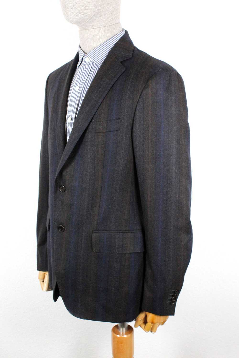 Etro × Luxury × Suit Etro Milano Striped Wool Bla… - image 3