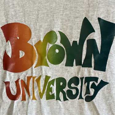 Vintage Brown University Single Stitch T Shirt Si… - image 1