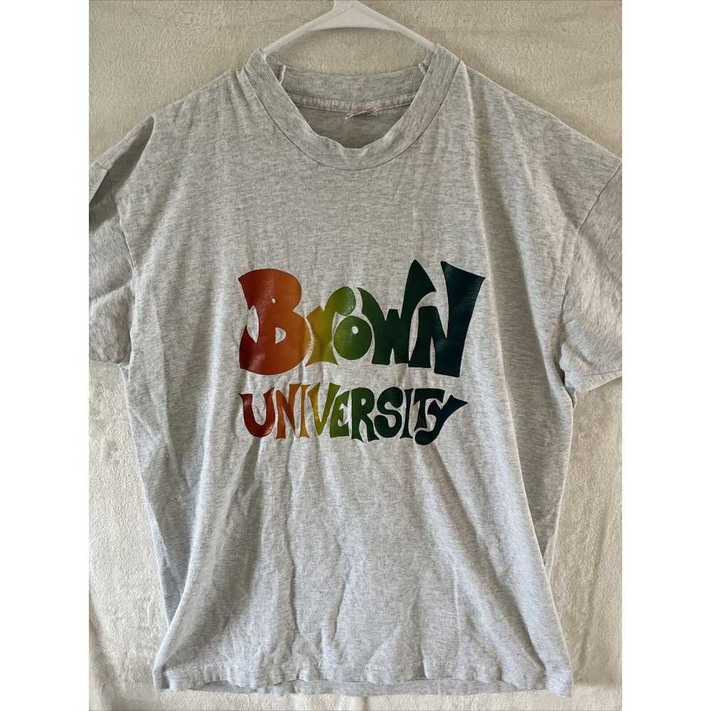 Vintage Brown University Single Stitch T Shirt Si… - image 2