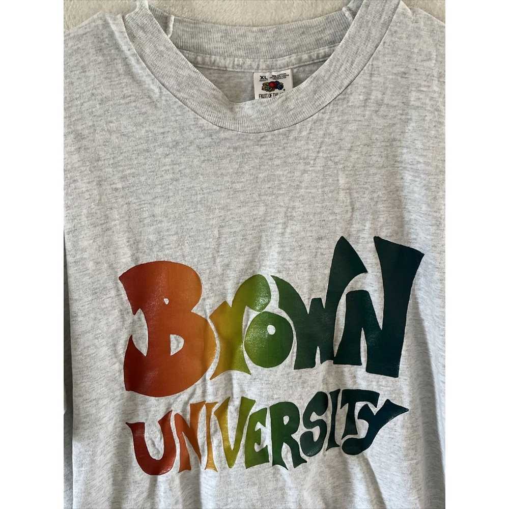 Vintage Brown University Single Stitch T Shirt Si… - image 9