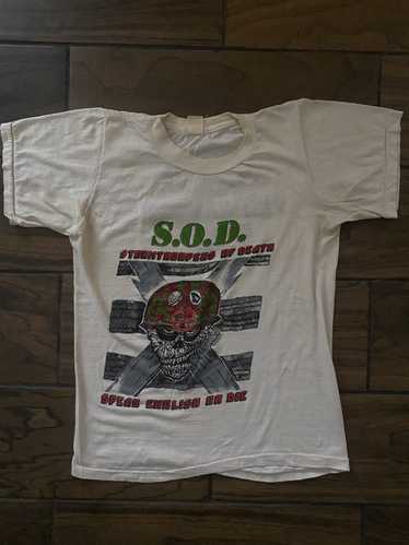 Vintage Vintage 80s Shirt Anthrax / S.O.D Large Si