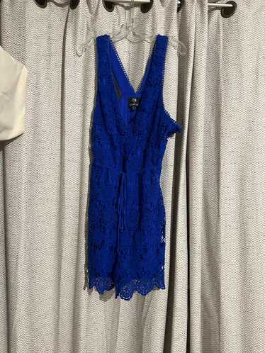 Tall Size Long Tall Sally x TTYA Blue Lace Romper