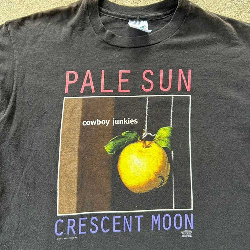 Pale Sun Crescent Moon Cowboy Junkies Vintage Tee - image 3