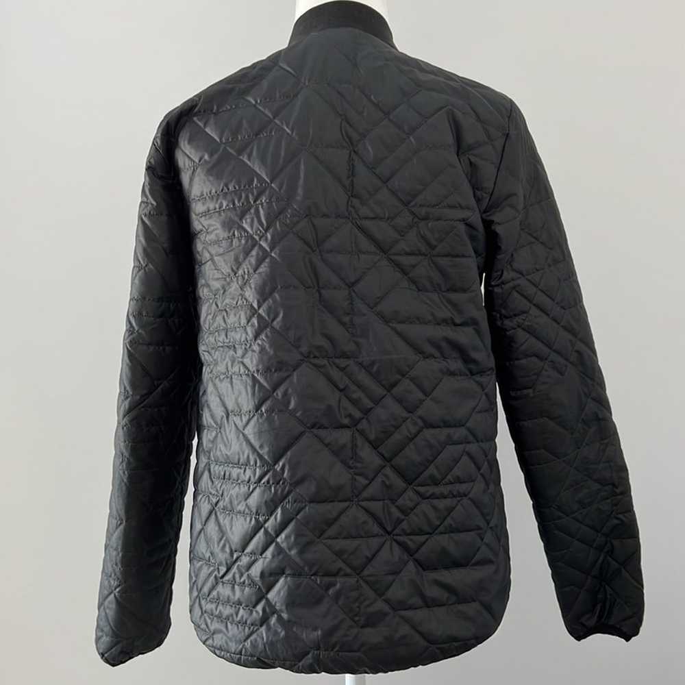 NIKE black quilted primaloft jacket snap front sm… - image 5