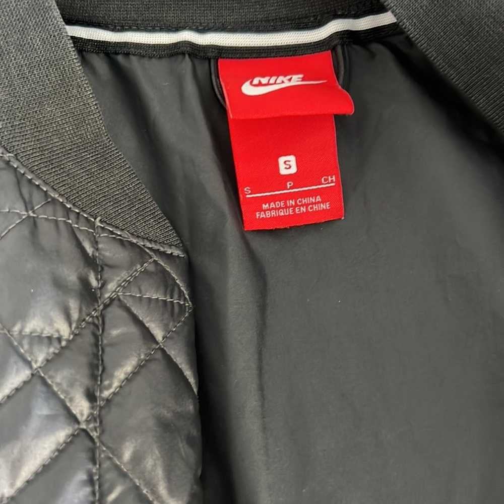 NIKE black quilted primaloft jacket snap front sm… - image 7
