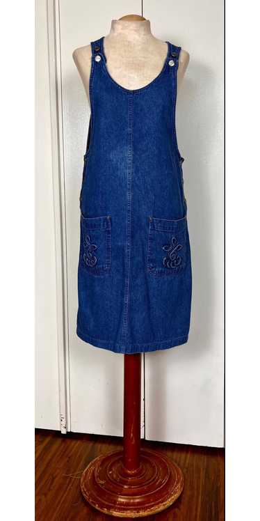 Vintage 1990's "Mizz Lizz" Denim Dungarees Dress
