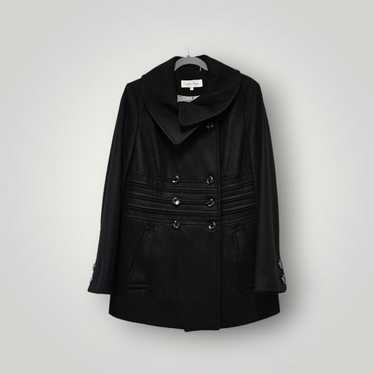 CALVIN Klein Jacket Womens 10 Black Wool Blend Li… - image 1