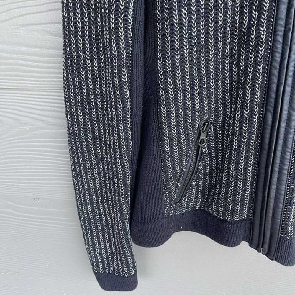 Rag & Bone black and silver Paula knit leather tr… - image 6
