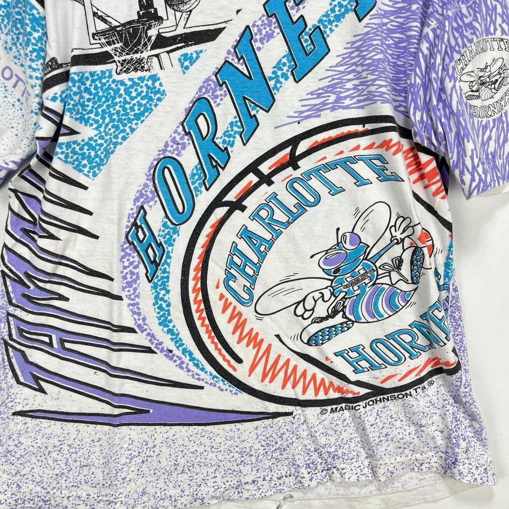 NBA × Vintage Vintage 90s Charlotte Hornets AOP T… - image 2