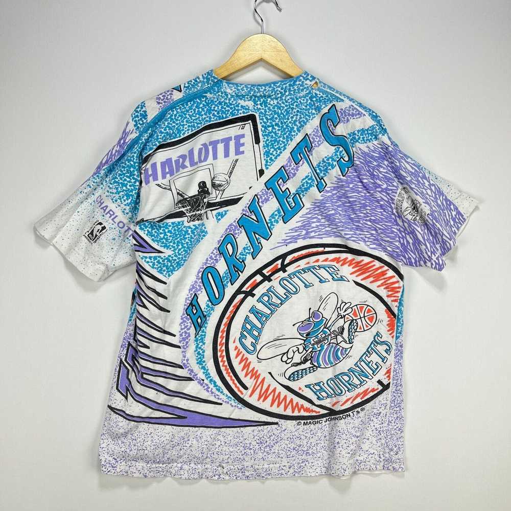 NBA × Vintage Vintage 90s Charlotte Hornets AOP T… - image 8