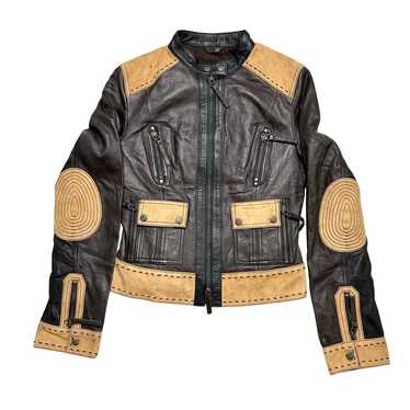 Italian vintage rustic funky leather jacket