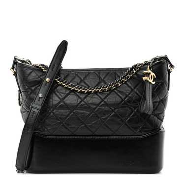 CHANEL Aged Calfskin Quilted Medium Gabrielle Hobo