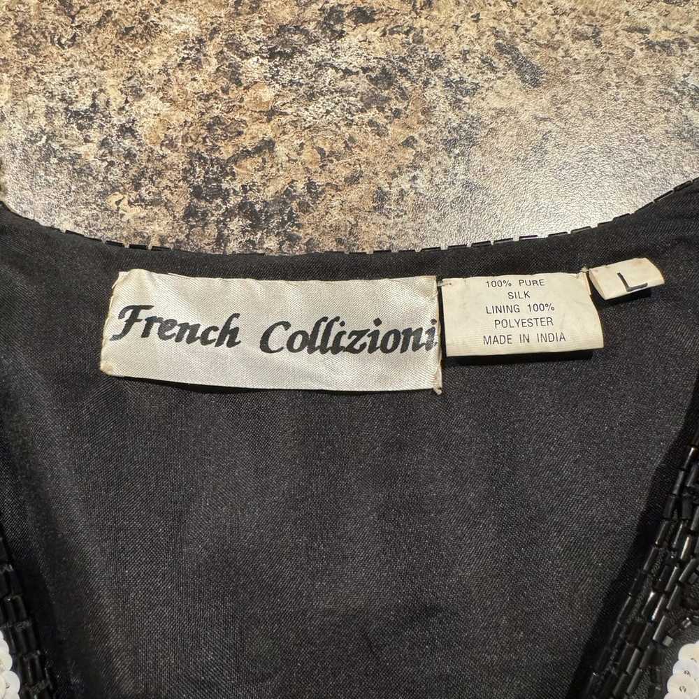 French Collizioni Womens Jacket Vintage Sequin Be… - image 4