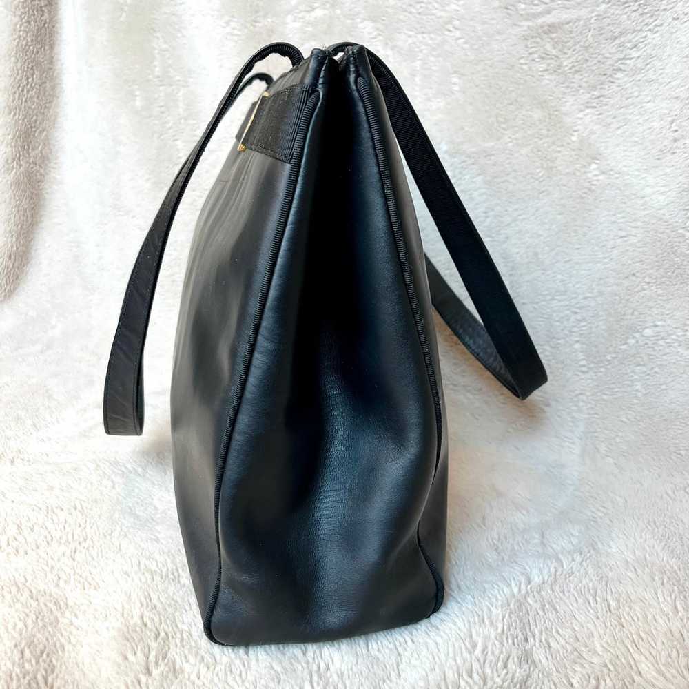 Salvatore Ferragamo Vala Vintage Black Leather To… - image 5