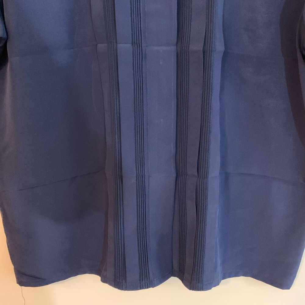 Christie & Jill vintage pleated shirt sleeve blou… - image 5