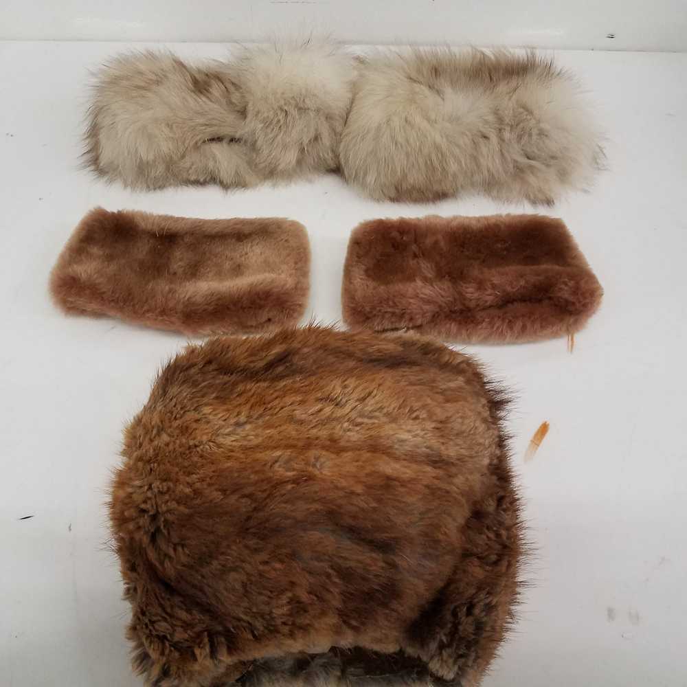 Beaver Fur Hand Warmer, Fox Fur Cuffs, Faux Fur C… - image 1