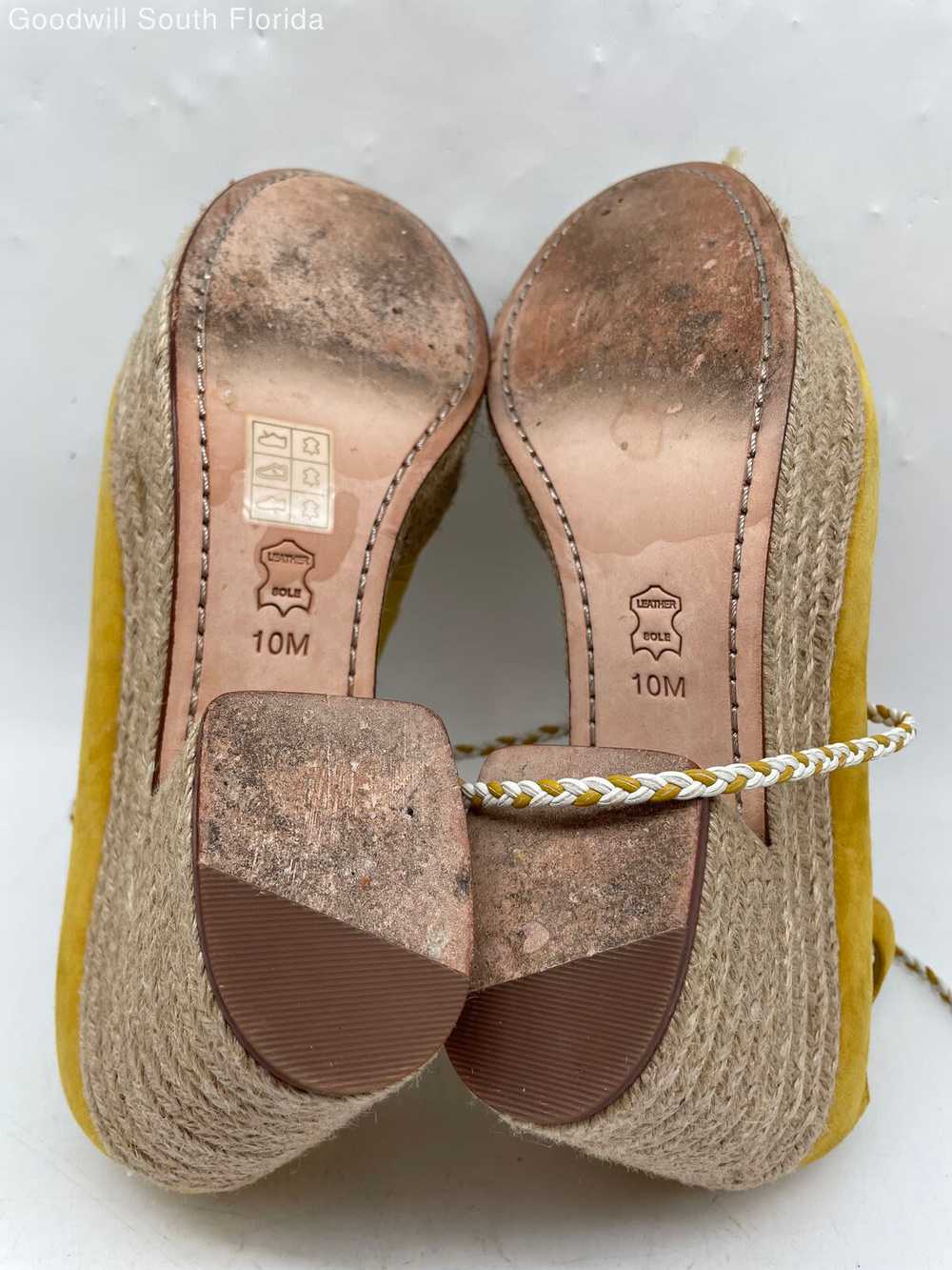 Tory Burch Womens Yellow Shoes Size 10 - image 5
