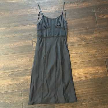 Vintage y2k express black silk dress