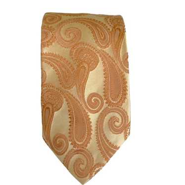 Hugo Boss Vintage Gold Paisley 100% Silk Tie