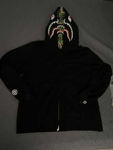 BAPE Giant Shark Full Zip Hoodie Black