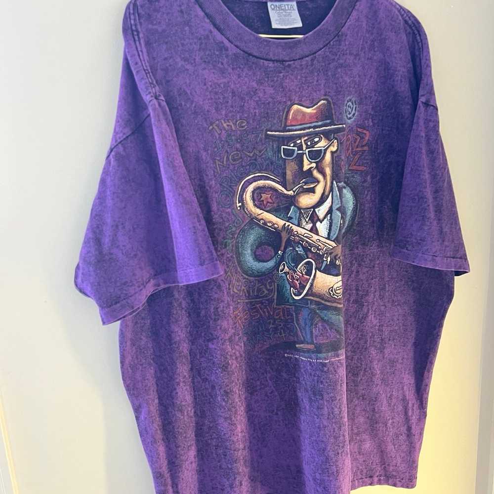 Vintage Oneita 97’ New Orleans JazzFest Shirt Sz … - image 2