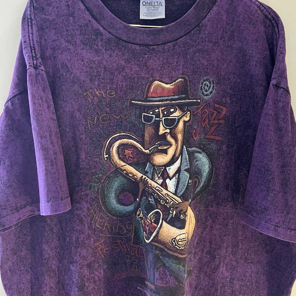 Vintage Oneita 97’ New Orleans JazzFest Shirt Sz … - image 5