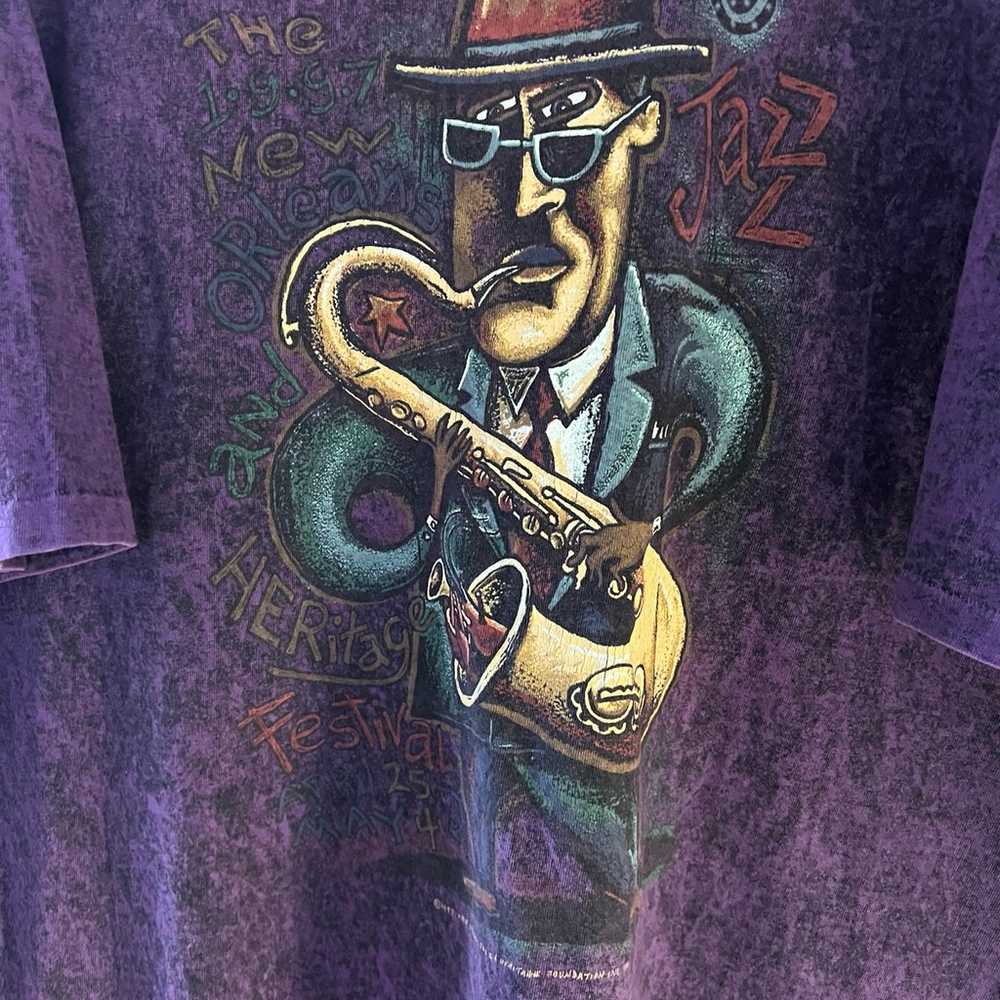 Vintage Oneita 97’ New Orleans JazzFest Shirt Sz … - image 6