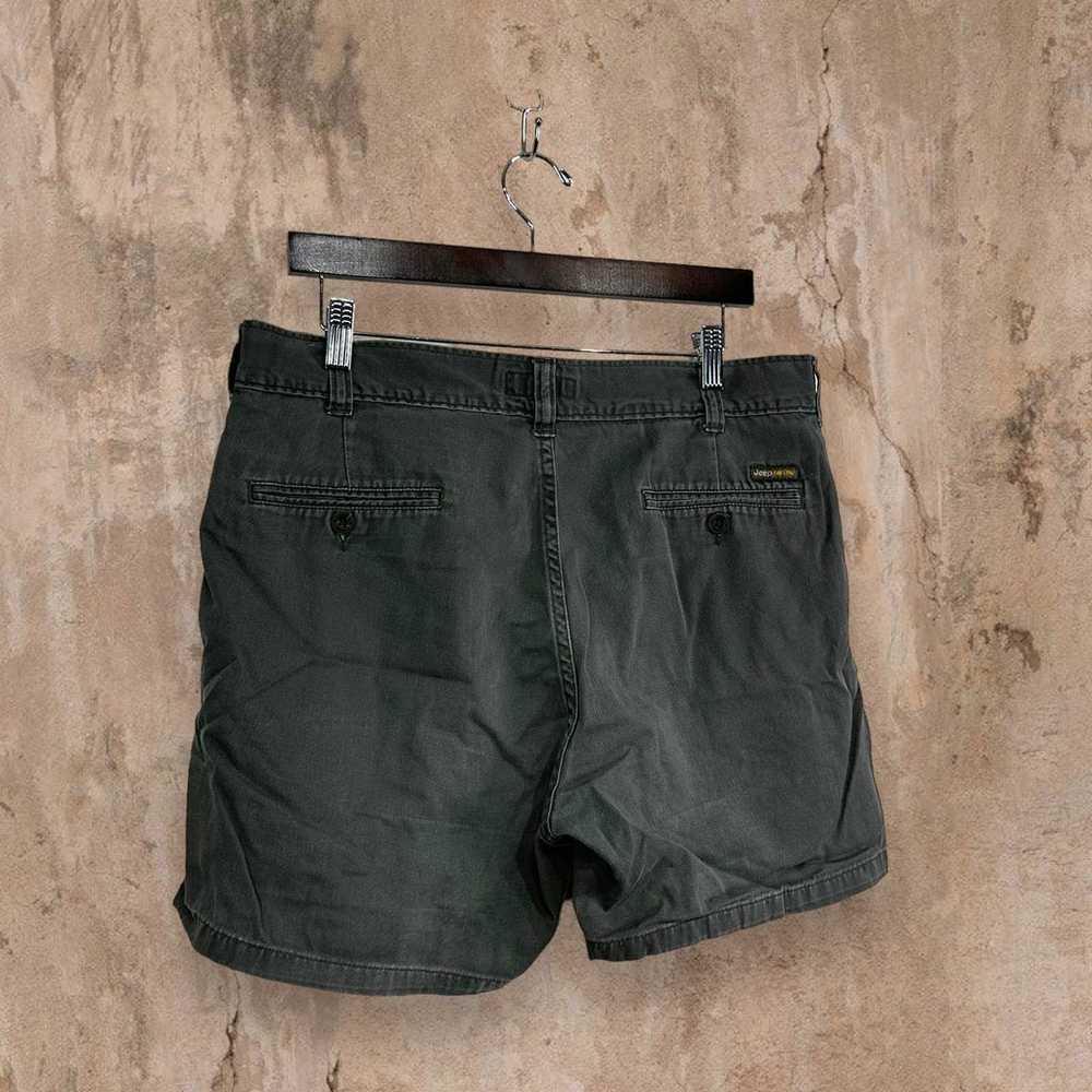 Vintage Jeep Khakis Shorts Olive Green 6" Inseam … - image 2