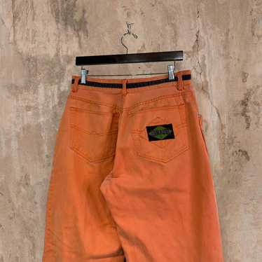 Vintage Exhaust Jeans Salmon Orange Wash Denim Bag