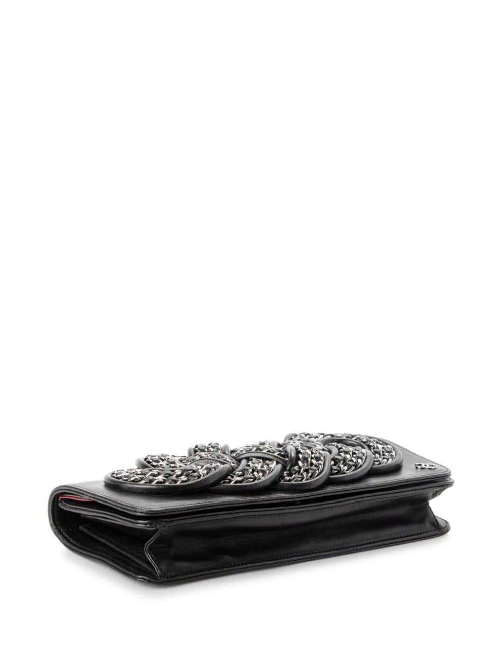 CHANEL Pre-Owned 2008 chain-link leather clutch b… - image 3