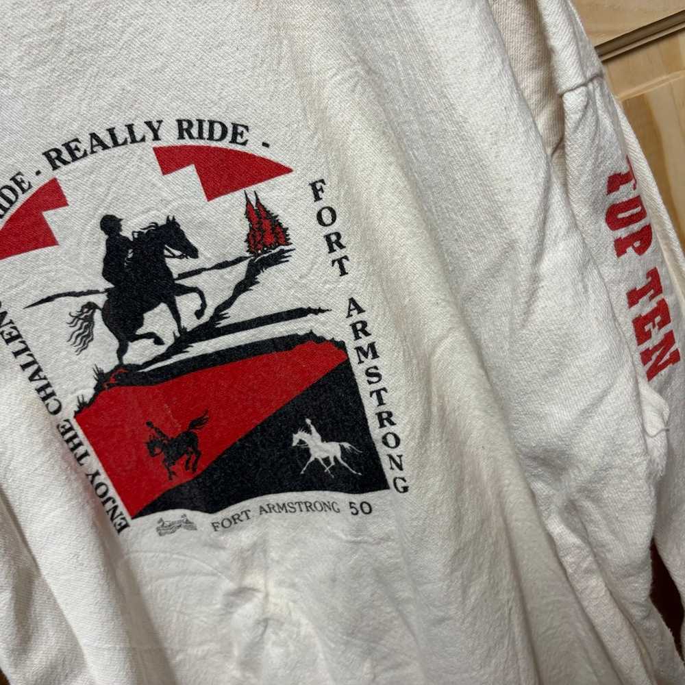 Vintage 1990s Horse Riding Fort Armstrong Sweatsh… - image 2