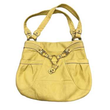 B. Makowsky Yellow Leather Shoulder Bag