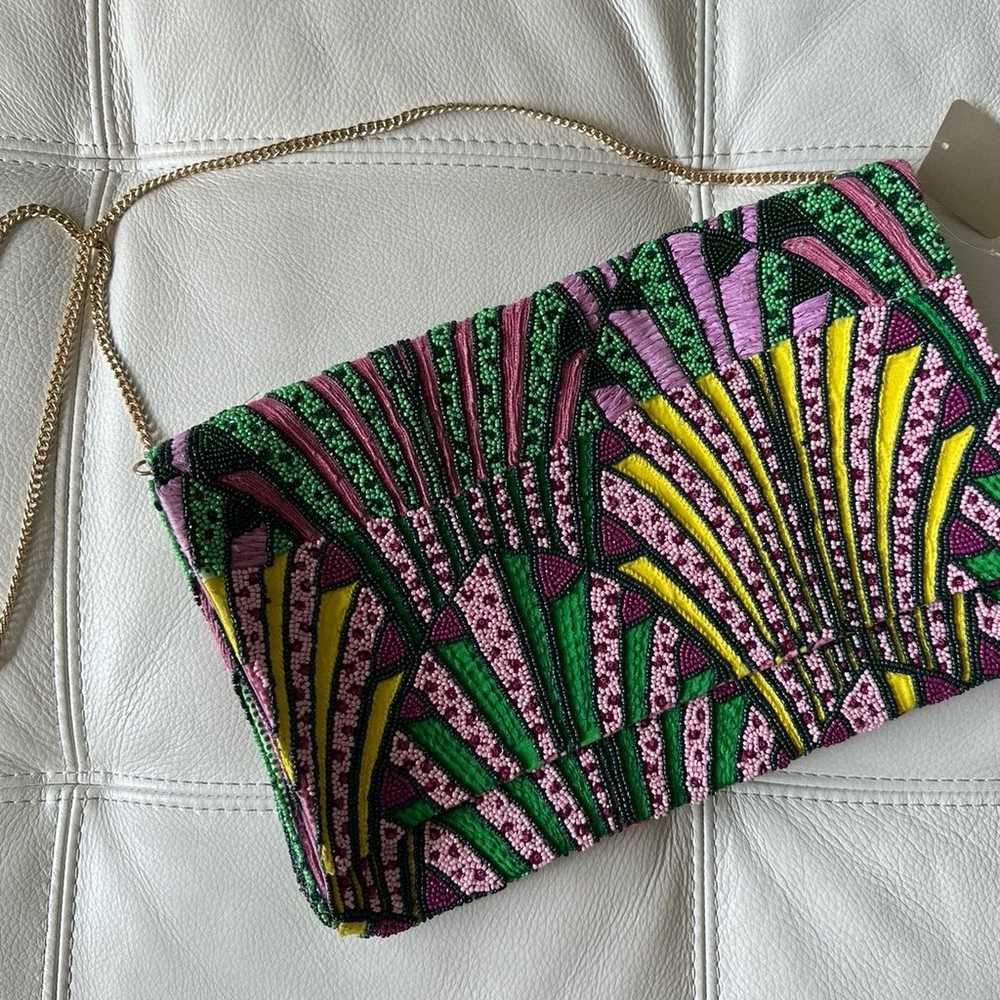 Oversized Anthropologie Sample beaded purse- can … - image 1