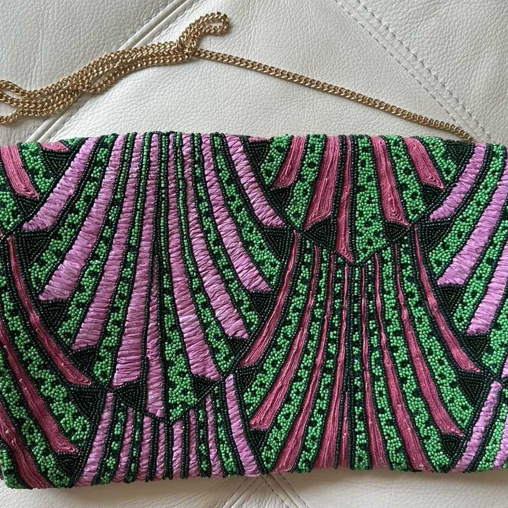 Oversized Anthropologie Sample beaded purse- can … - image 7