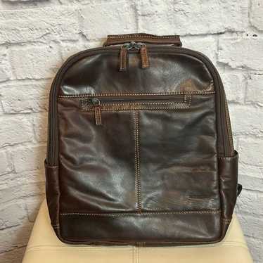 Jack Georges Voyager Brown Leather backpack
