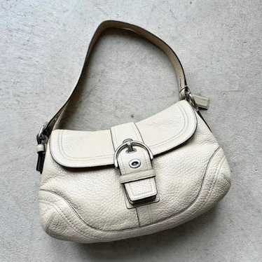 Vintage Y2K Coach Cream Leather Soho Shoulder Bag